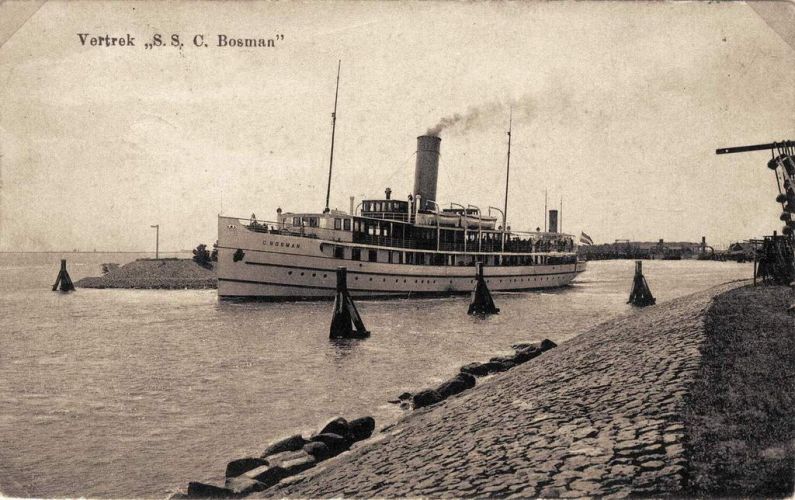 ss C. Bosman vertrek uit Enkhuizen